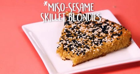 How to Make Miso-Sesame Skillet Blondies