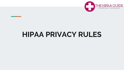 HIPAA Privacy Rules