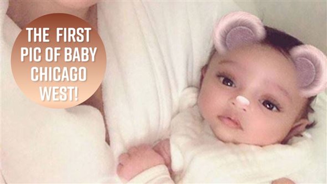 Kim K finally shares first photo of baby Chicago
