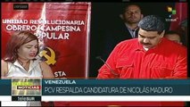 Partido Comunista de Venezuela respalda candidatura de Maduro