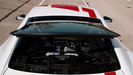 Audi R8 Coupe V10 RWS Driving demo on the track