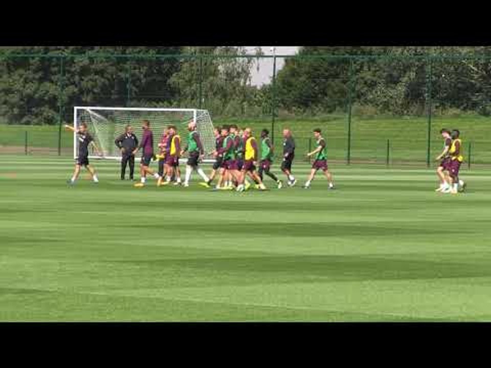 All smiles! Hart and Hernandez train ahead of United clash