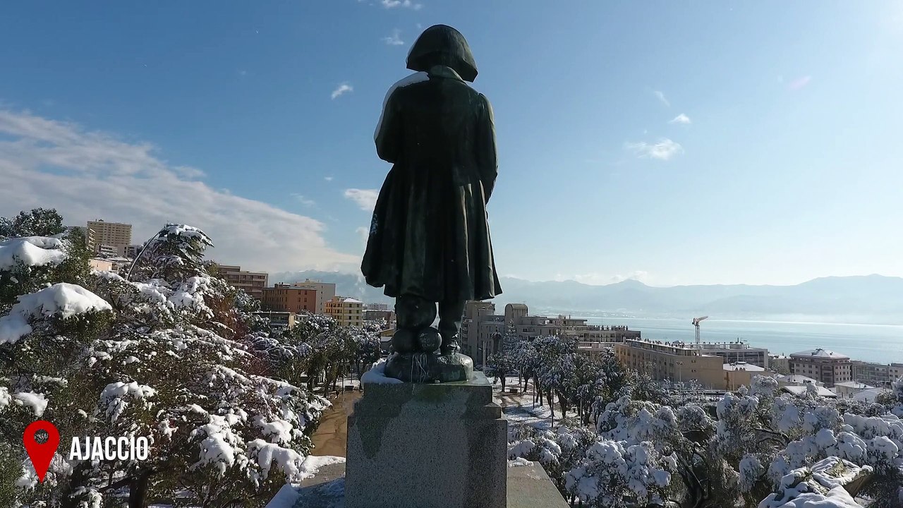 Des images exceptionnelles de la Corse enneigée