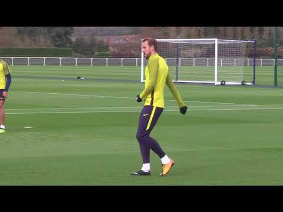 Kane trains as Tottenham prepare for Madrid