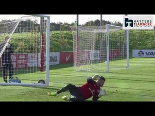 England goalkeepers put through their paces