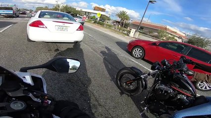 Ms Blockhead's FIRST Ride on the Highway! - Harley Sportster 48