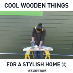 These wooden stairs are amazing!via HomeMade Modern, youtube.com/HomeMadeModern