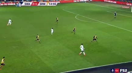Jordan Ayew  Goal HD -  Swansea	1-0	Sheffield Wed 27.02.2018
