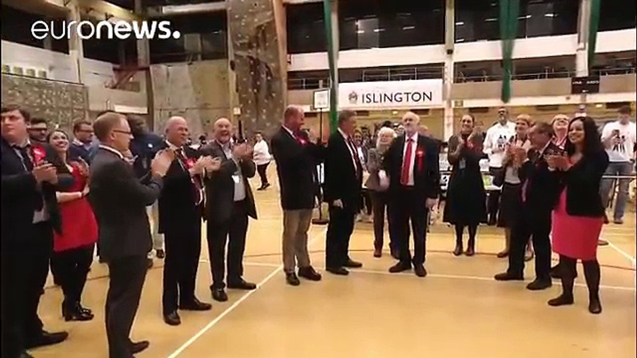 Jermey Corbyn says UK Prime Minister Theresa May should resign after triumphant night for Labour