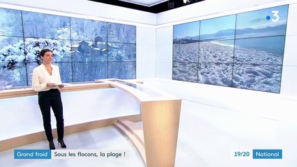 Grand froid : sous les flocons, la plage