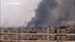 Syrian forces bombard rebel positions on the outskirts of Damascus