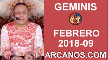 GEMINIS FEBRERO 2018-09-25 Feb al 3 Mar 2018-Amor Solteros Parejas Dinero Trabajo-ARCANOS.COM