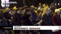 Romanian protesters dance as demonstrations enter their sixth day