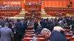 Romanian Social Democrat MPs walk out on president in protest