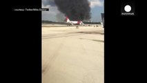 Boeing 767 passenger plane catches fire on takeoff