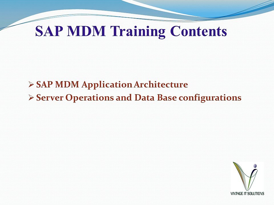 SAP MDM Training Videos