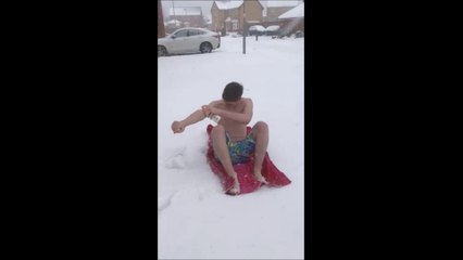 Former X Factor Singer Goes 'Sunbathing' in the Snow