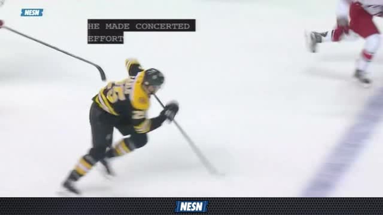 Amica Coverage Cam: Brandon Carlo's Aggressive Offense Keeps The Bruins In The Game Vs. Hurricanes