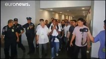 Filipino sailors freed by pirates arrive home in Manila - world