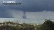 Rare double waterspout spotted off South Carolina coast