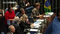 Brazil's Dilma Rousseff defends her record in marathon impeachment trial