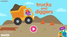 Sago Mini Trucks and Diggers - Kids Play Fun Learn Construction Building for Children