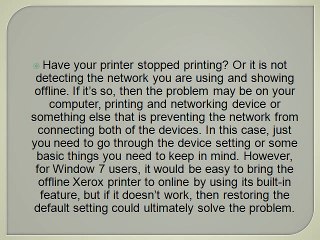 How to Recover Xerox Printer from Offline Mode