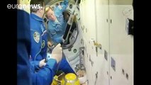 Soyuz craft docks at International Space Station