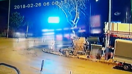 Belediyenin musluklarını çalan zanlı güvenlik kamerasında