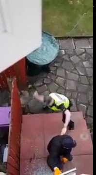 Arrestation en direct d'un braqueur filmée par l'habitant de la maison !