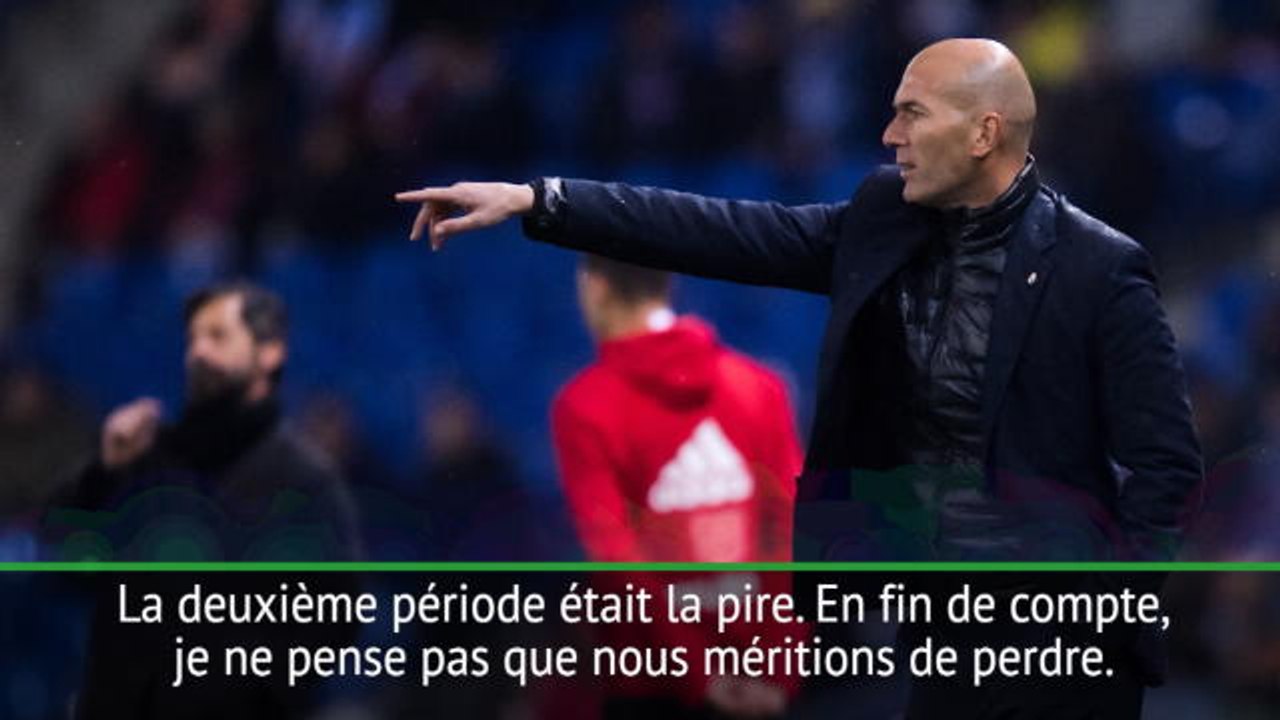 26e j. - Zidane : "Une défaite qui nous fait mal"