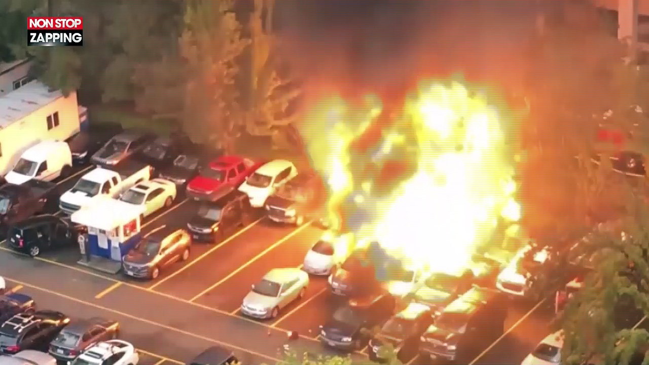 Etats-Unis : un food-truck prend feu et fait exploser des voitures (vidéo)