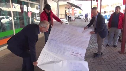 Mehmetçik'e 15 Metre Uzunluğundaki Mektupla Destek