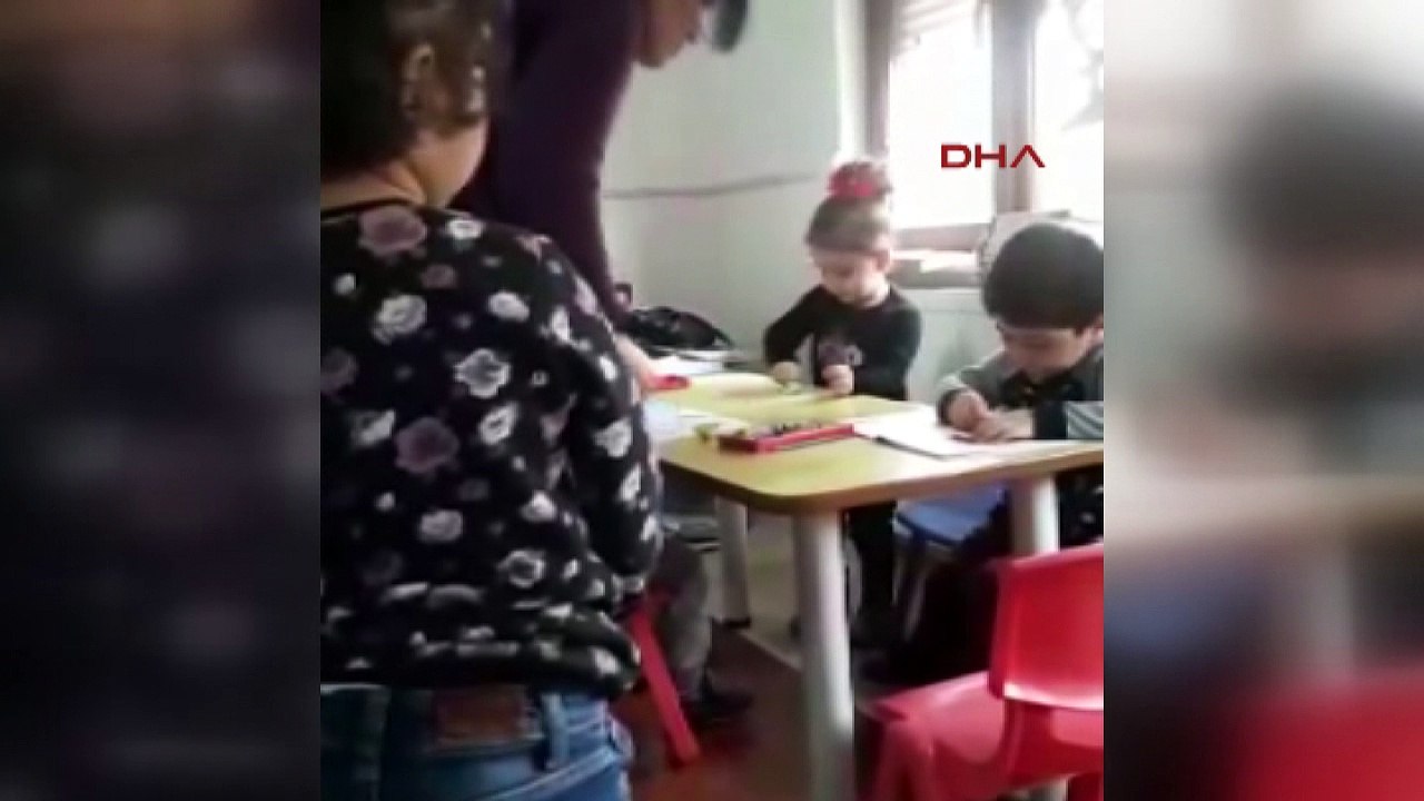 Özel anaokulunda skandal görüntüler