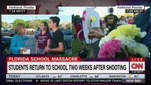 Parkland student David Hogg lights up 'coward' politicians unwilling to make Stoneman Douglas safe on his first day back