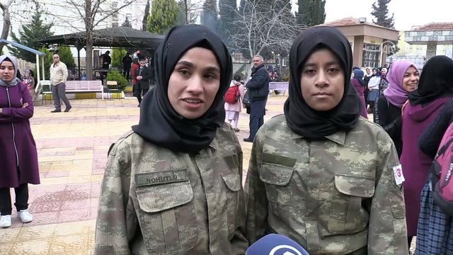 Öğrencilerden Zeytin Dalı Harekatı'na destek - KİLİS