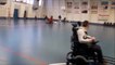 Un entraînement en foot-fauteuil à Saint-Just-Saint-Rambert