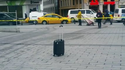 Taksim'de şüpheli valiz paniği