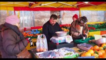 Le froid sibérien s'invite sur le marché de Feurs
