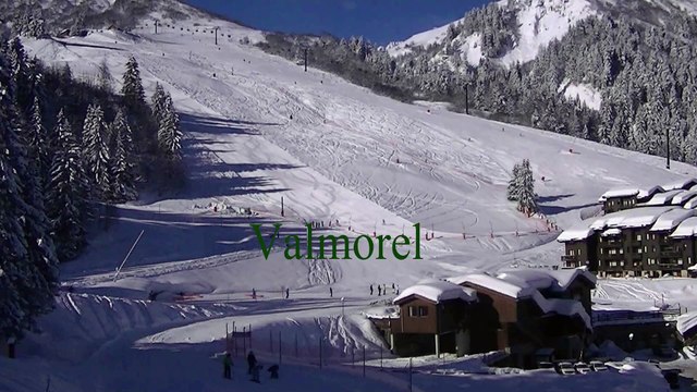 Carte postale de Valmorel vue du télécabine Pierrafort