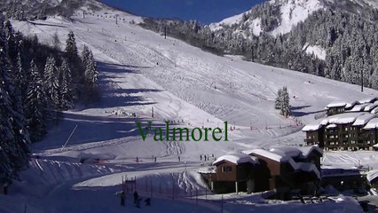 Carte postale de Valmorel vue du télécabine Pierrafort