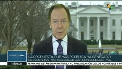 EE.UU.: Trump insiste en propuesta de entrenar y armar a maestros