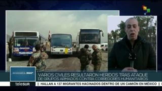 Siria: terroristas bombardean corredor humanitario en Guta Oriental