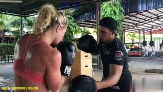 Very Hot & Sexy Workout Of OMG Kickboxer Samantha Clarke ninja warrior | 2018
