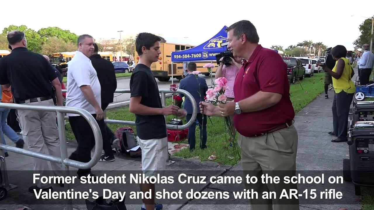 Students make emotional return to Florida high school