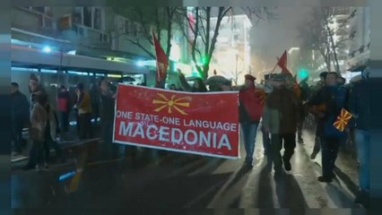 Macedonians protest name change demanded by neighbouring Greece