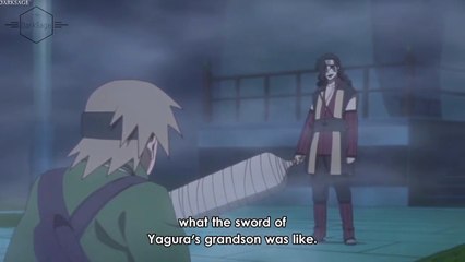 Boruto Activates Jougan and Swings Hiramekarei - Boruto & Kagura vs Samehada Mode Shizuma