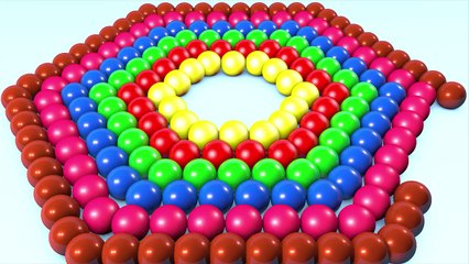 Learn Colors with Hexagon Shape and 3D Balls - Colours For Children and Kids