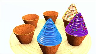 Learn Colors With Soft Ice Cream for Kids and Children - Colours with Ice Cream