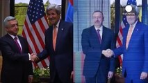 Armenian and Azeri leaders back truce over disputed Nagorno-Karabakh